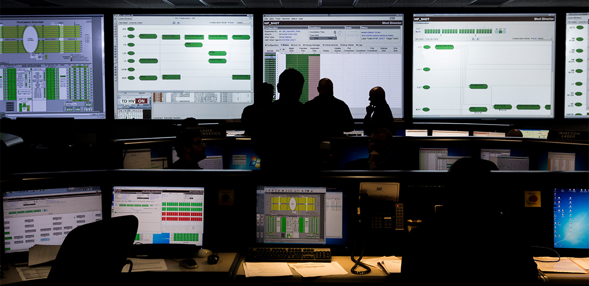 Researchers in NIF Control Room