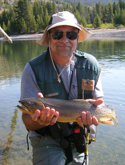 Jerry Britten fly fishing in Wyoming