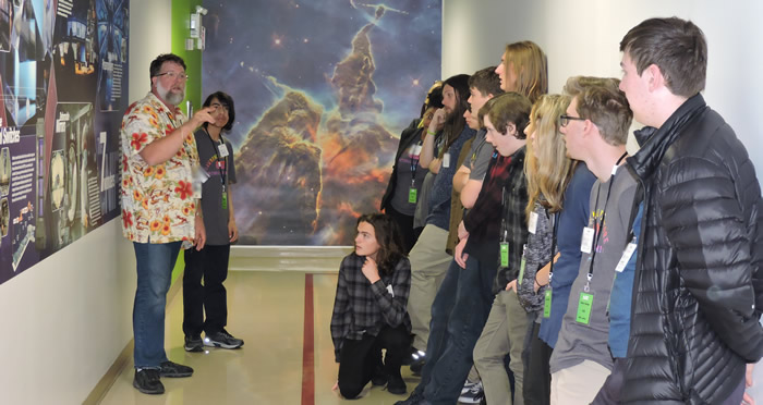 Dave Mathison Briefs High-School Students during a NIF tour