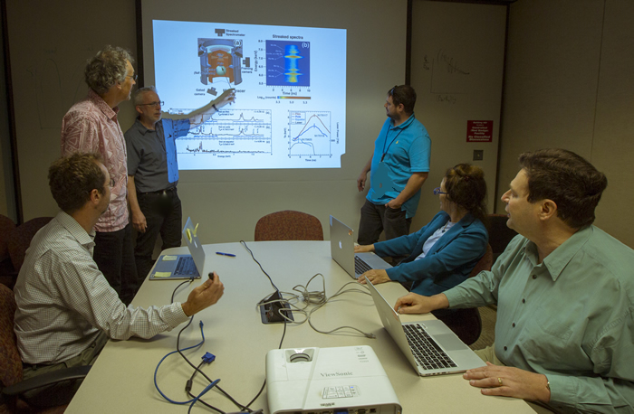 Members of the Dot Spectroscopy Team Meet