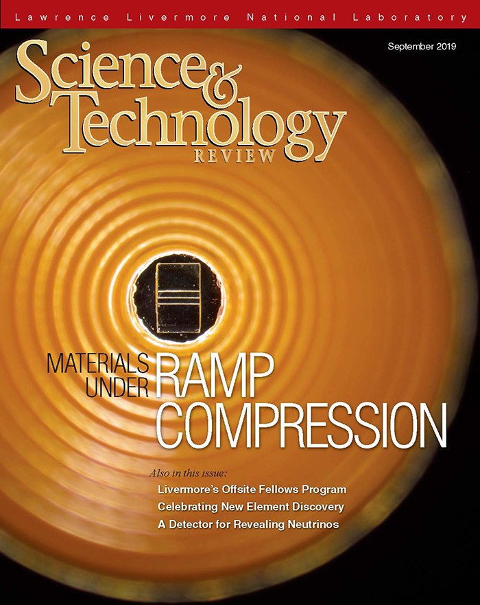 Photo of the September 2019 cover of Science & Technology Review magazine