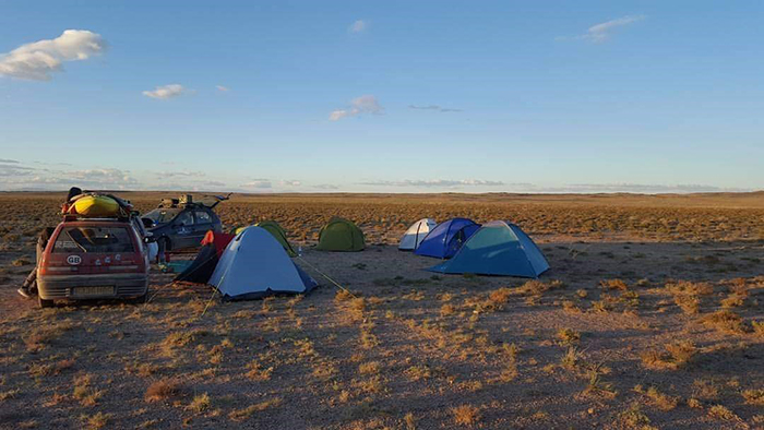 Photo of camping on the Mongolian Steppe