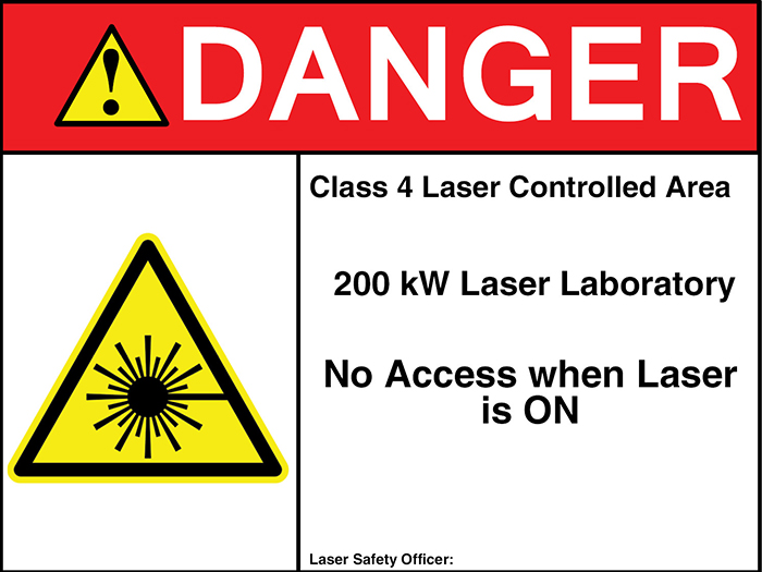 Photo of ANSI laser danger sign