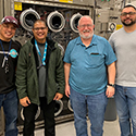 Defense Technologies Engineering Division (DTED) technologists staff members Chris Padagas, Joseph Advincula, Steven Keesee, and Aaron Torres