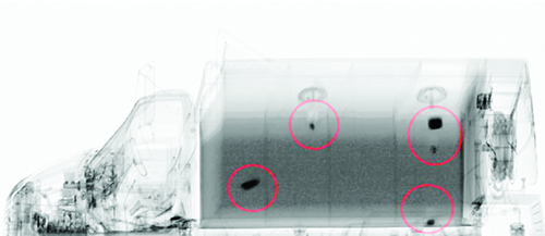 Image of Isotope Detector Examining Truck