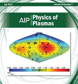 Cover of July 2013 Physics of Plasmas