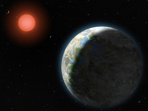 Artist's Conception of Gliese-581 System